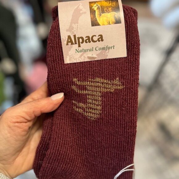 Alpaca Socks with Image Wine Boot Socks - Picture 1 of 2